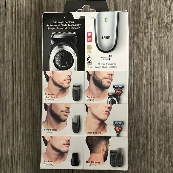 Braun Black and Silver Grooming Tool with 39 Length Settings New In Box - Picture 2 of 5